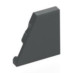 LEGO part 7828 Wedge Tile 2 x 2 Left in Dark Stone Grey / Dark Bluish Gray