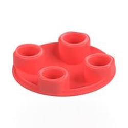 LEGO part 2654 Plate Round 2 x 2 with Rounded Bottom [Boat Stud] in Vibrant Coral/ Coral