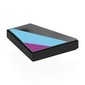 Wedge Tile 2 x 2 Right with Medium Azure/Magenta Shapes print