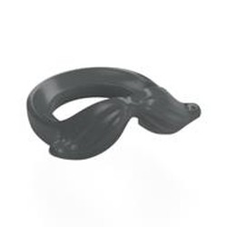 LEGO part 15439 Minifig Neckwear Moustache in Dark Stone Grey / Dark Bluish Gray