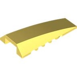 LEGO part 5382 Brick Wedged, Curved 4 x 8 No Top Studs in Cool Yellow/ Bright Light Yellow