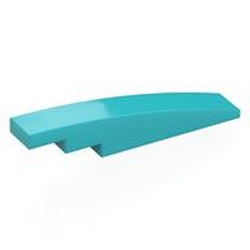 LEGO part 6801 Brick Curved 1 x 6 in Medium Azure