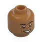 Minifig Head Kylian Mbappé, Black Eyebrows, Cheek Lines, Open Mouth Smile