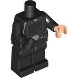 LEGO part 116406pr0012 Minifig Body with SMART Tag, Endor Luke Skywalker in Black
