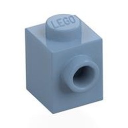 LEGO part 87087 Brick Special 1 x 1 with Stud on 1 Side in Sand Blue