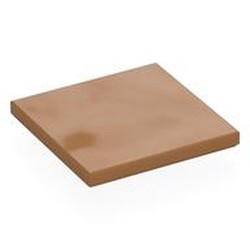 LEGO part 1751 Tile 4 x 4 in Medium Nougat