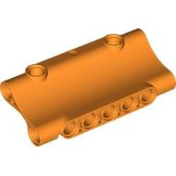 LEGO part 4500 Technic Panel Curved 7 x 3 Inverted in Bright Orange/ Orange