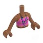 Minidoll Torso Girl with Sienna Brown Arms and Hands with print