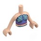 Minidoll Torso Girl with Light Nougat Arms and Hands with print