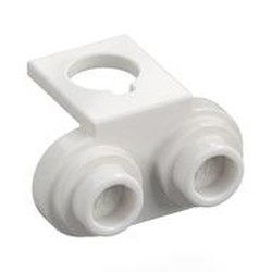 LEGO part 18986 Minifig Neckwear Bracket with 2 Back Studs in White
