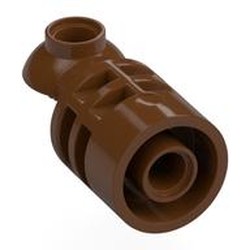 LEGO part 1994 Brick Round 2 x 2 D. Tube with Rotation Joint Ball Half in Reddish Brown