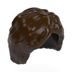 LEGO part 38798 Hair Short and Bushy in Dark Brown