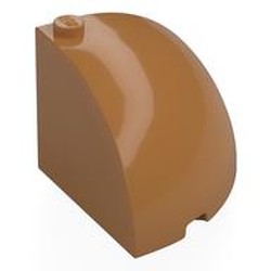 LEGO part 49612 Brick Round Corner 4 x 4 x 3 Quarter Dome Top in Medium Nougat