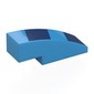 Slope Curved 3 x 1 No Studs with Dark Blue Shapes print