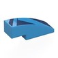 Slope Curved 3 x 1 No Studs with Dark Blue Shapes print