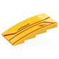 Slope Curved 4 x 8 x 1 2/3 No Studs with Red Lines, Black 'ambipar' print