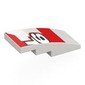 Slope Curved 4 x 2 No Studs with 'L' '6', Red Shapes print