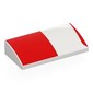 Slope Brick Curved 2 x 4 x 2/3 No Studs with Red Square, Line print