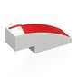 Slope Curved 3 x 1 No Studs with Red Shape print