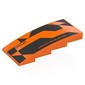 Slope Curved 4 x 8 x 1 2/3 No Studs with Black Shapes, 'NEVER STOP RACING 2026' print