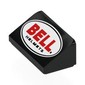 Slope 30° 1 x 2 x 2/3 with Red 'BELL', Black 'HELMETS' in Black Oval, White Field print
