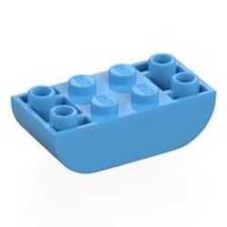 LEGO part 5174 Brick Curved Double 2 x 4 Inverted in Medium Blue