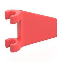 LEGO part 80324 Flag 2 x 2 Trapezoid with Flared Area between Clips in Vibrant Coral/ Coral