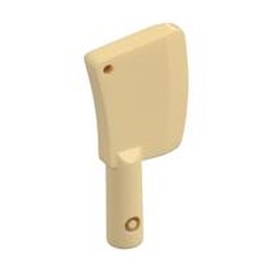 LEGO part 98369 Equipment Cleaver, no Holes in Brick Yellow/ Tan