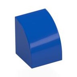 LEGO part 7126 Brick Curved 1 x 1 in Bright Blue/ Blue