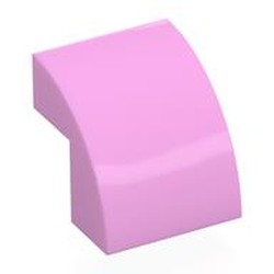 LEGO part 7527 Brick Curved 2 x 2 x 1 2/3 in Light Purple/ Bright Pink