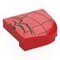 Brick Curved 4 x 4, No Studs with Rounded Corner with Spider Web, and Half of Spider-Man Logo Print