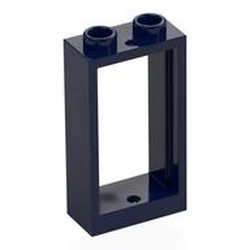 LEGO part 60593 Window 1 x 2 x 3 Flat Front in Earth Blue/ Dark Blue