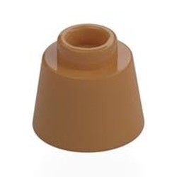LEGO part 85975 Cone 1.17 x 1.17 x 2/3 (Fez) in Medium Nougat