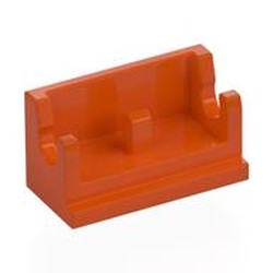 LEGO part 3937 Hinge Brick 1 x 2 Base in Reddish Orange