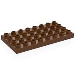 LEGO part 4672 Duplo Plate 4 x 8 in Reddish Brown