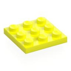 LEGO part 11212 Plate 3 x 3 in Vibrant Yellow