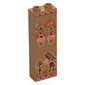 Brick 1 x 2 x 5 with Hollow Studs with Tribal Paintings, People, Drums print