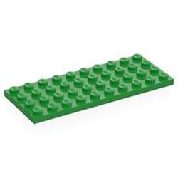 LEGO part 3030 Plate 4 x 10 in Bright Green