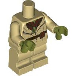 LEGO part 118267pr0001 Minifig Body with SMART Tag, Medium Legs, Yoda in Brick Yellow/ Tan