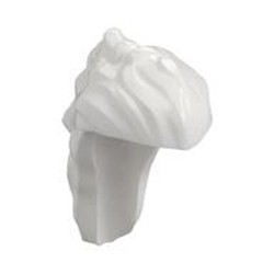 LEGO part 18166 Hair Long Mullet with Banded Top Knot (Hunter Orc) in White