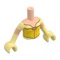 Minidoll Torso Girl with Light Nougat Arms and Hands with print