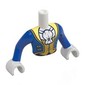 Minidoll Torso Man with White Arms and Hands with print