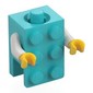 Minifig Torso Brick Suit with White Arms, Yellow Hands