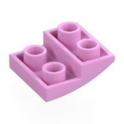 LEGO part 32803 Slope Curved 2 x 2 x 2/3 Inverted in Light Purple/ Bright Pink