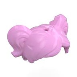 LEGO part 35701 Hair 2 Ponytails in Light Purple/ Bright Pink