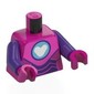 Torso, Dark Purple Arms, Magenta Hands with print