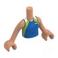 Minidoll Torso Girl with Nougat Arms and Hands with print