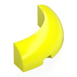 LEGO part 5651 Brick Round Corner 4 x 4 x 1 in Vibrant Yellow