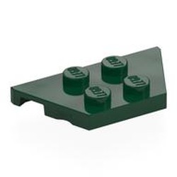 LEGO part 51739 Wedge Plate 2 x 4 in Earth Green/ Dark Green