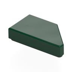 LEGO part 5091 Tile 1 x 2 with Stud Notch Left in Earth Green/ Dark Green